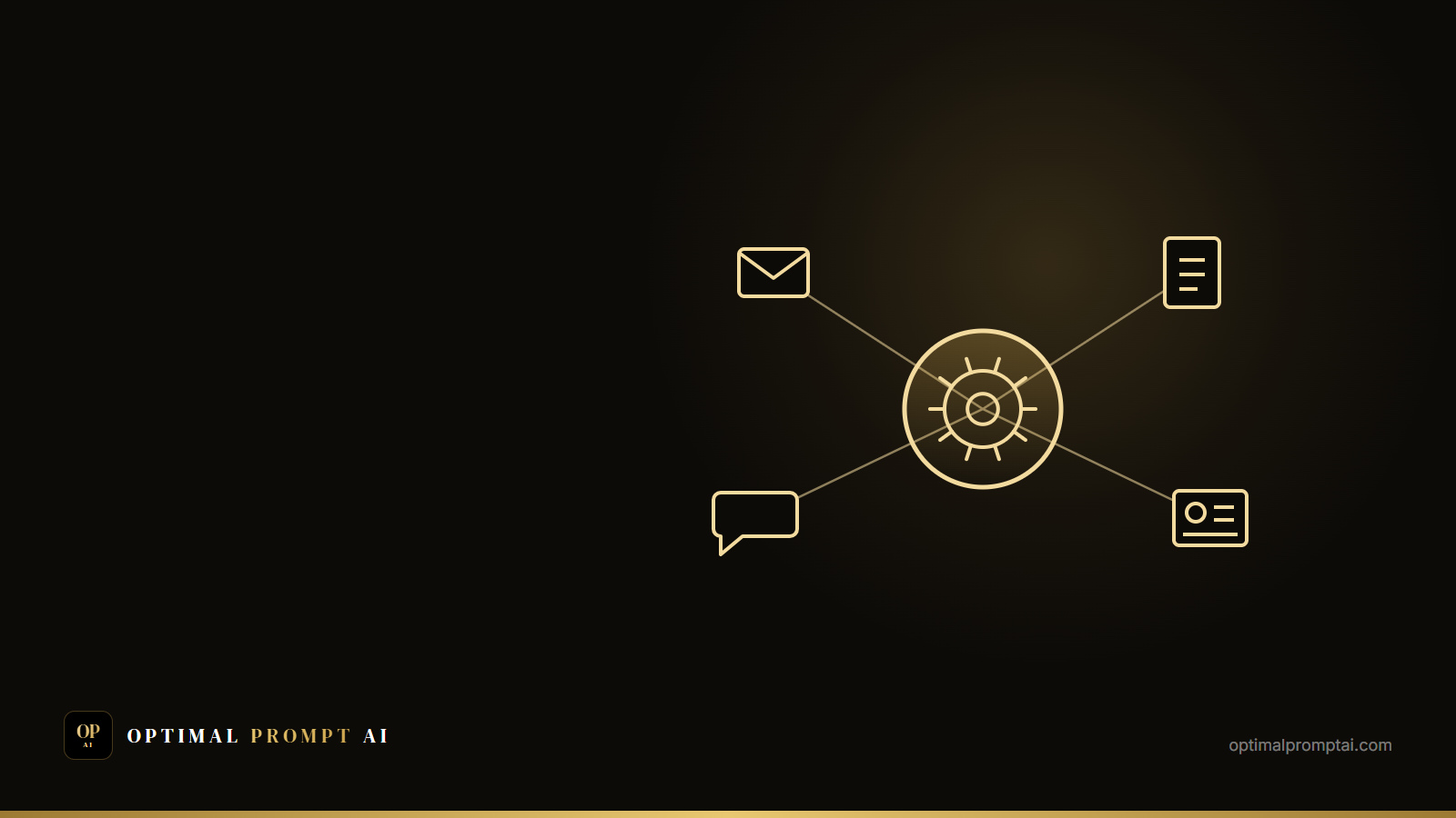 Editorial illustration: interconnected golden gears representing an AI agent embedded in a company’s processes.