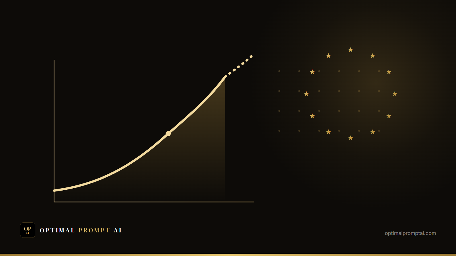 Editorial illustration: a golden productivity curve over a pattern echoing the European stars.